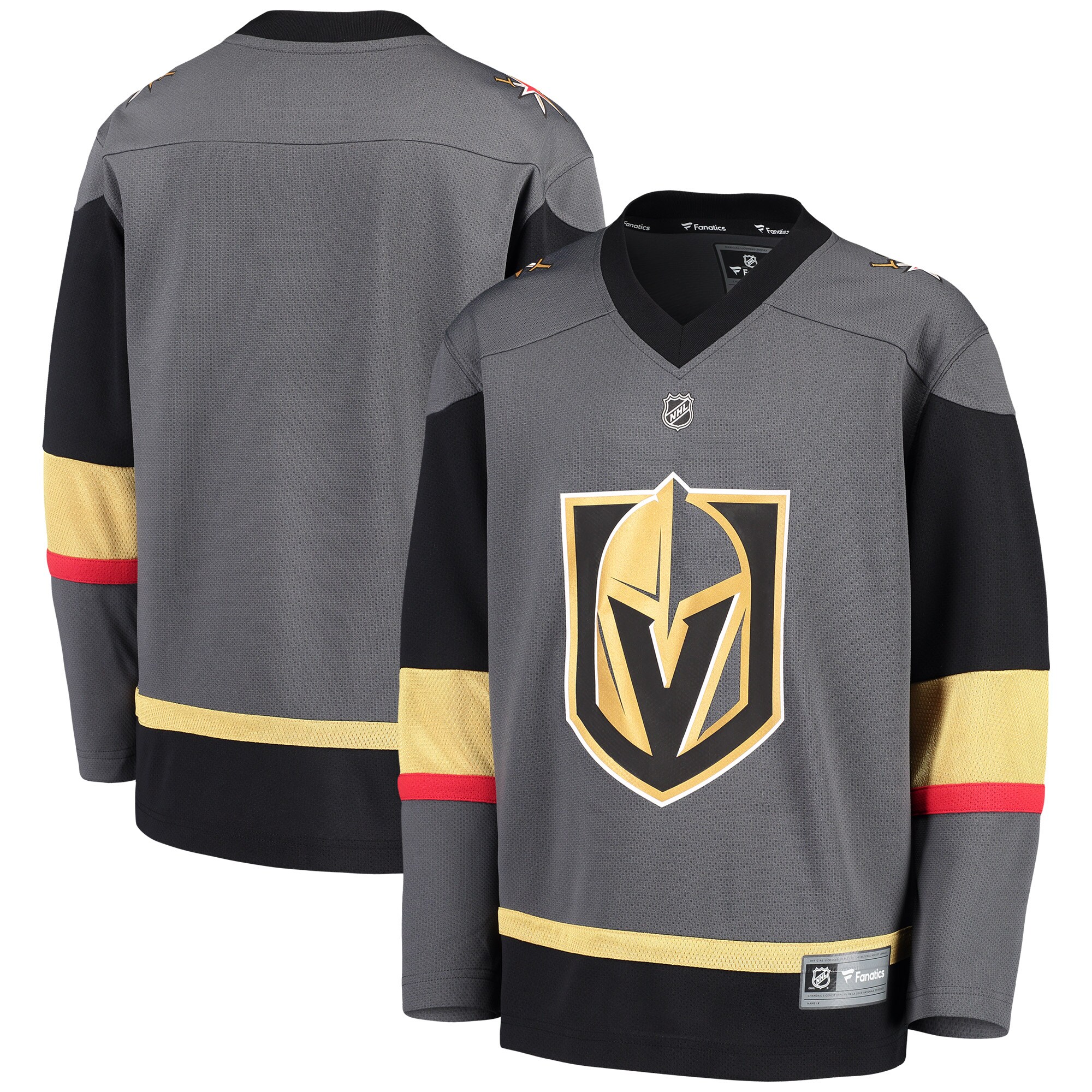 Vegas Golden Knights Fanatics Youth Alternate Replica Blank Jersey – Black