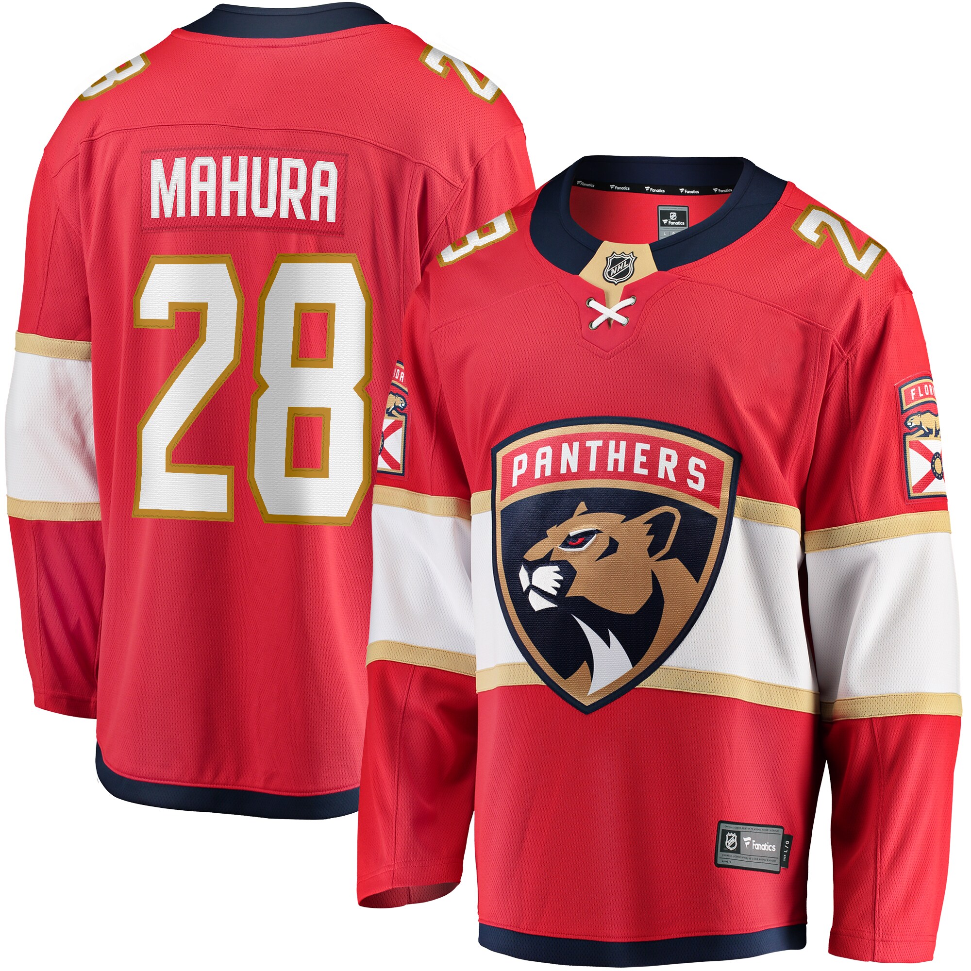 Josh Mahura Florida Panthers Fanatics  Premier Breakaway Player Jersey – Red