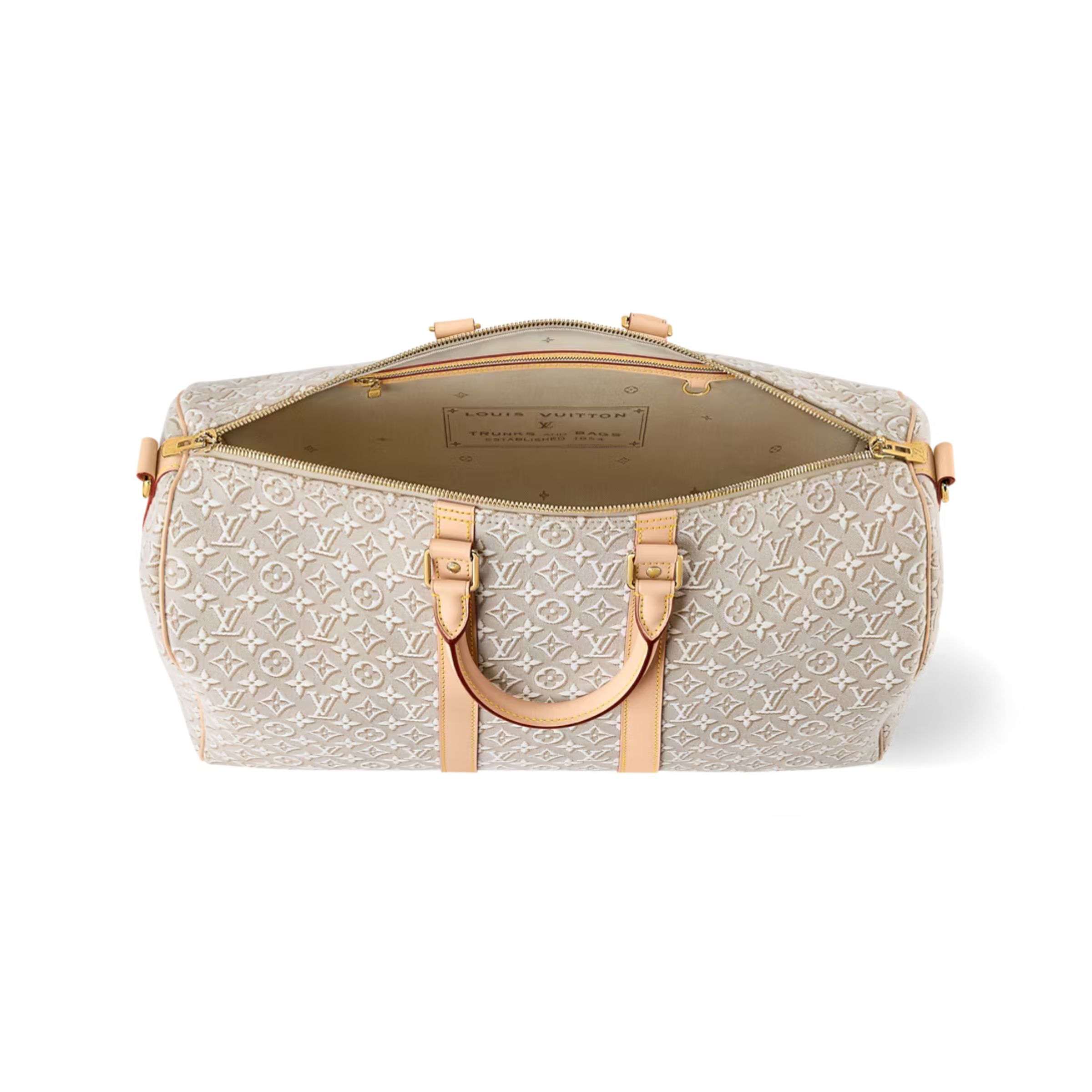 Louis Vuitton Keepall Bandoulière Bag Beige Pepper 45cm M29670