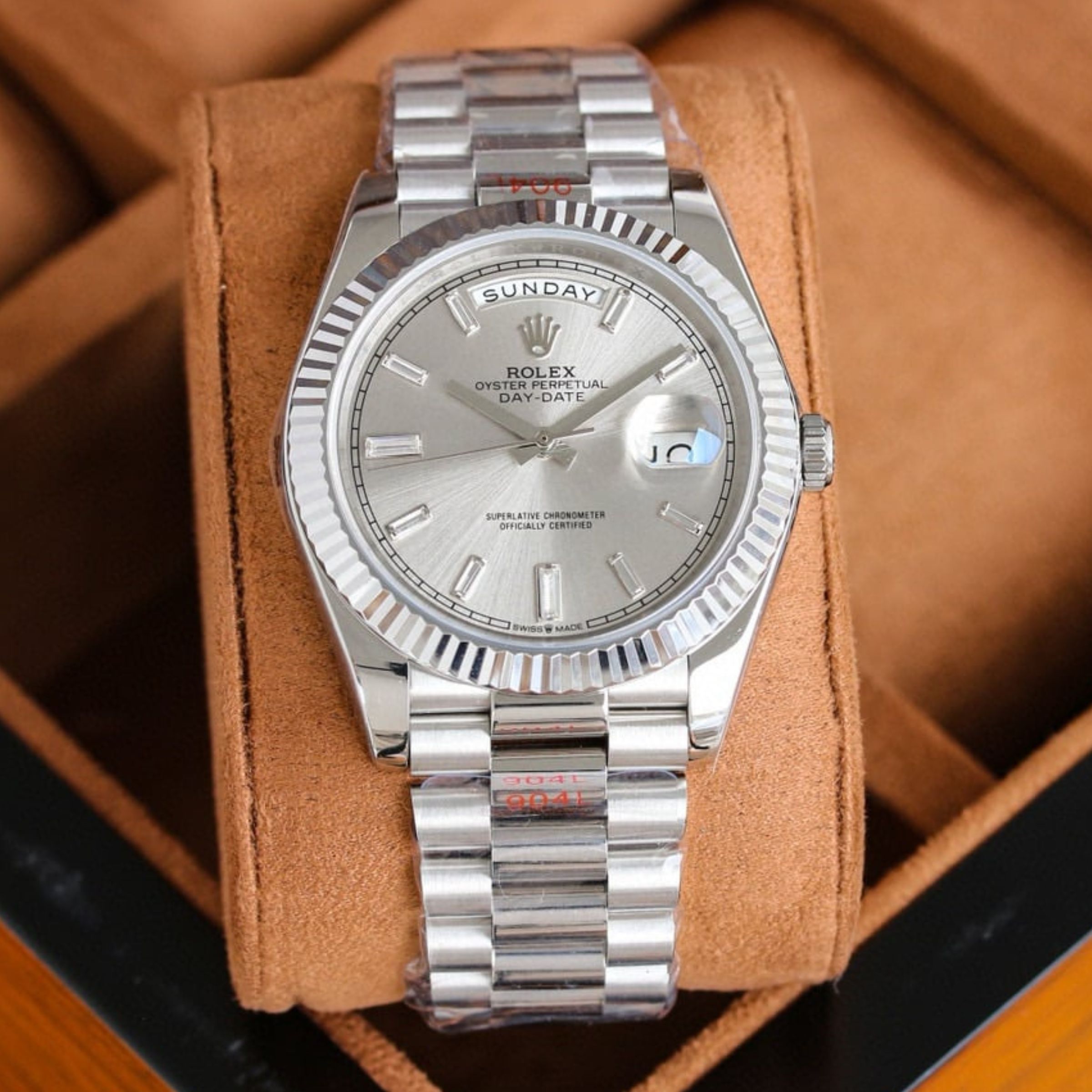 [Superclone] Rolex Day-Date 36mm Silver Dial President 128236