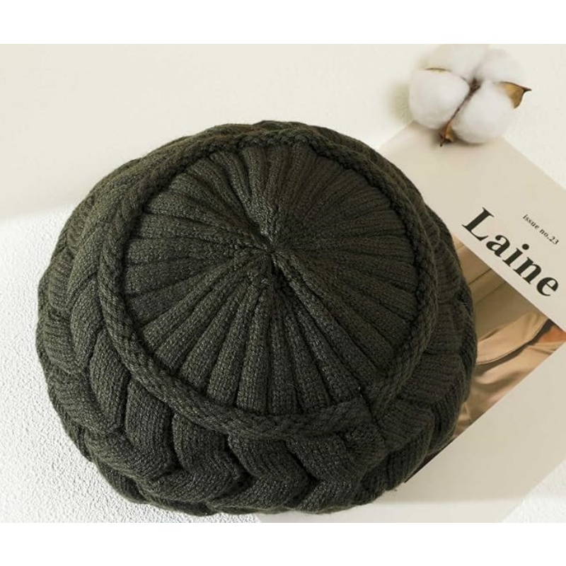 Wool Knit Hat with Visor