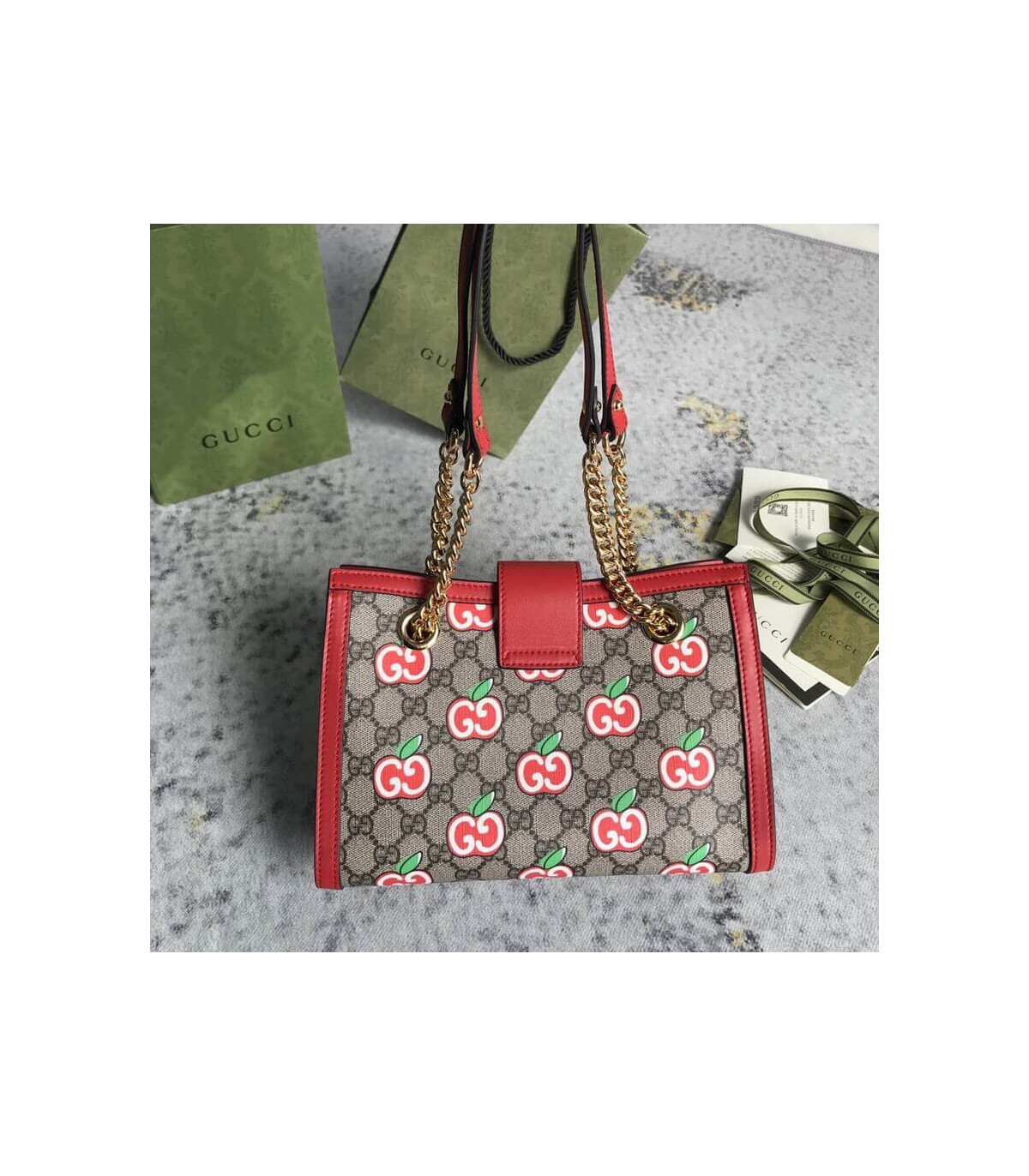 Gucci GG Apple Print Small Shoulder Bag