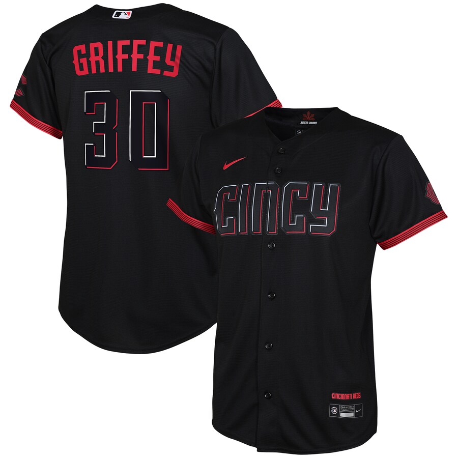 Ken Griffey Jr. Cincinnati Reds Toddler City Connect Player Jersey Black