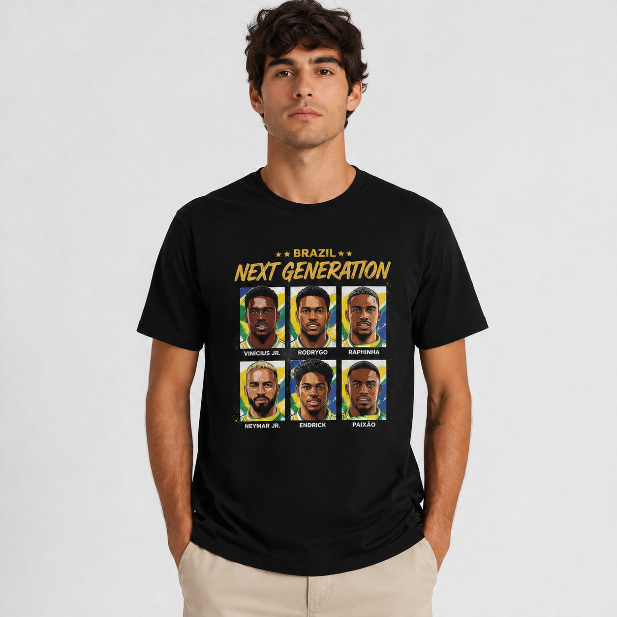 Brazilian Player Pure Cotton T-Shirt – Limited-Time Offer