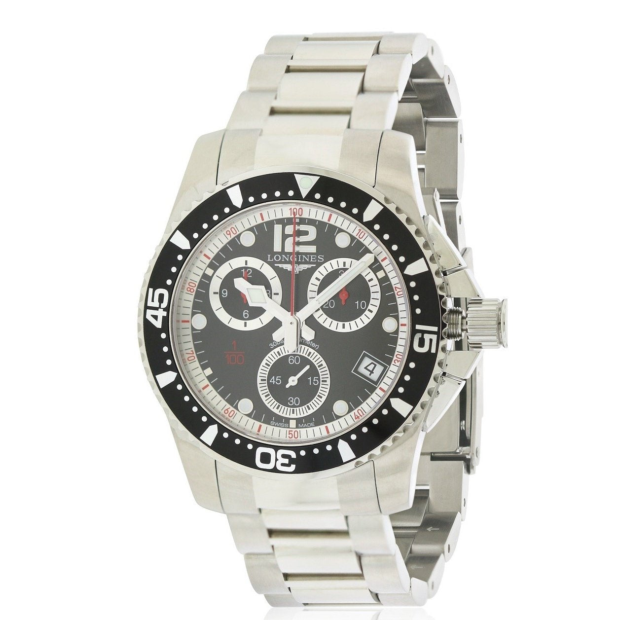 【Super Clone】Longines Men's L37434566 HydroConquest Chronograph Stainless Steel Watch