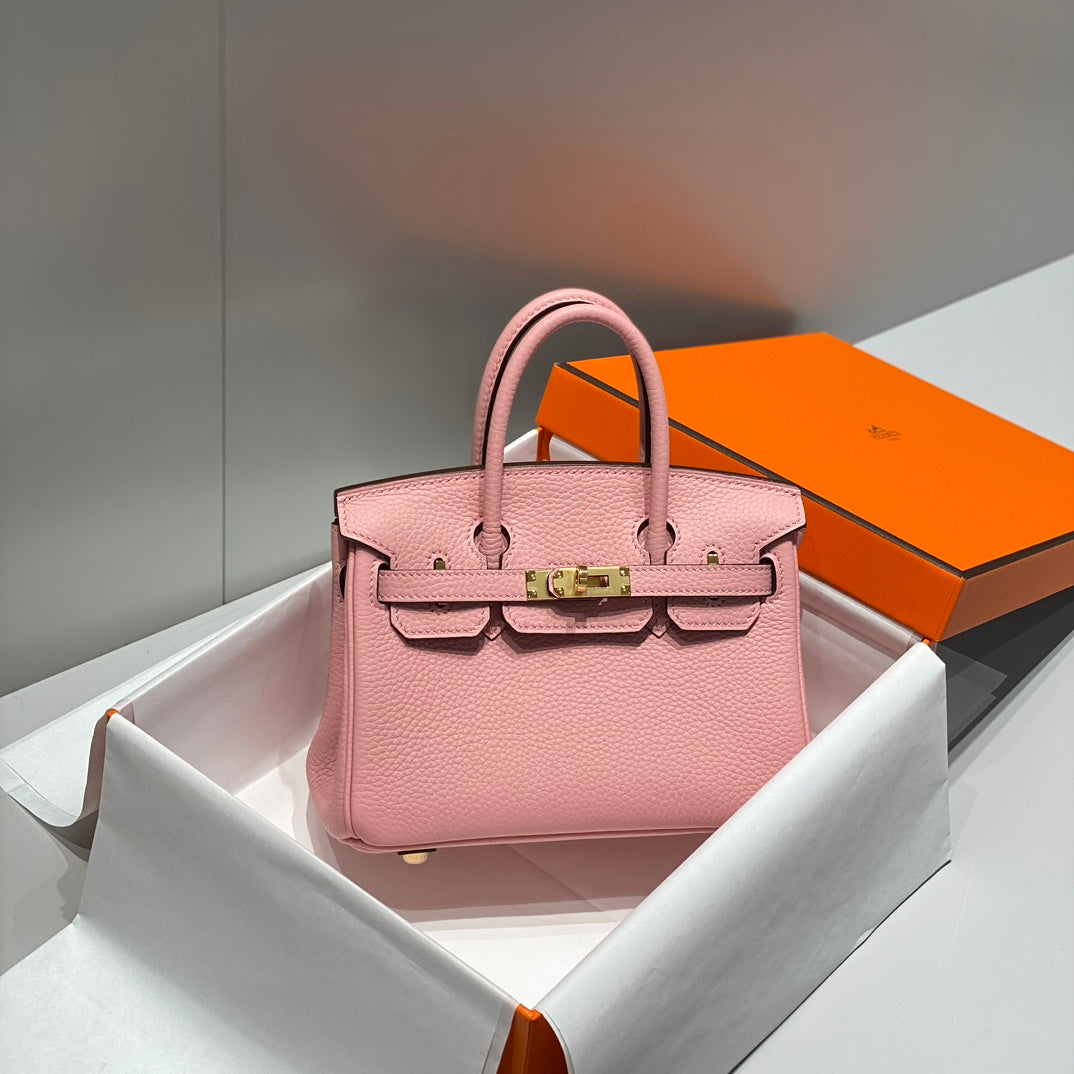 Hermes Birkin 20Cm Rose Confetti Togo Leather Gold Hardware