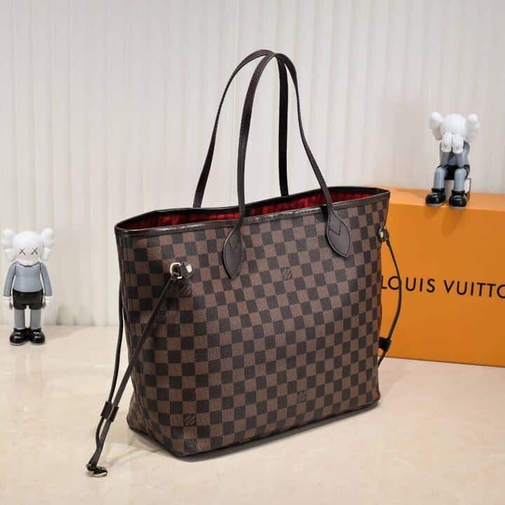 Louis Vuitton Neverfull MM Damier Ebene Cerise Red 31Cm N40599