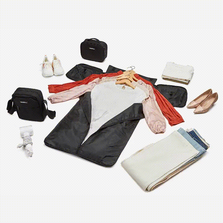 La solución definitiva de equipaje de mano para viajes de Jenni Travel: ¡el bolso de viaje perfecto que mantiene tu ropa plana y sin arrugas, cumpliendo con los requisitos de la Administración de Seguridad del Transporte de los EE. UU. (TSA)!