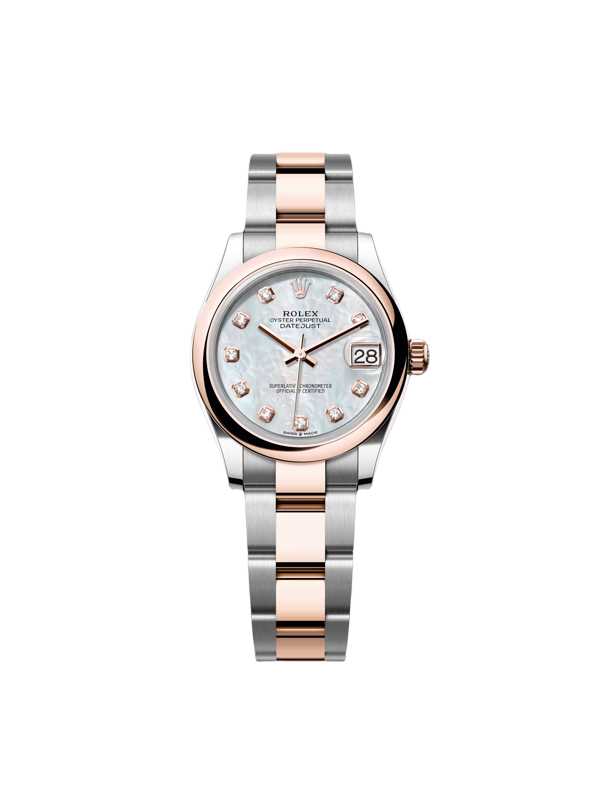 Rolex Datejust m278241-0025/0026 White Mother-of-Pearl 31mm Dial Oyster Bracelet Watch