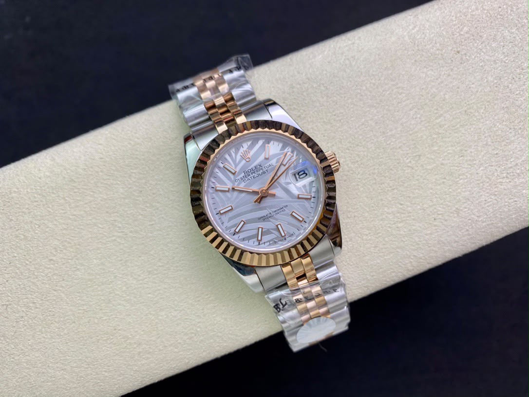 [SUPER CLONE] Rolex Datejust 31mm Palm Motif Silver Dial 126233