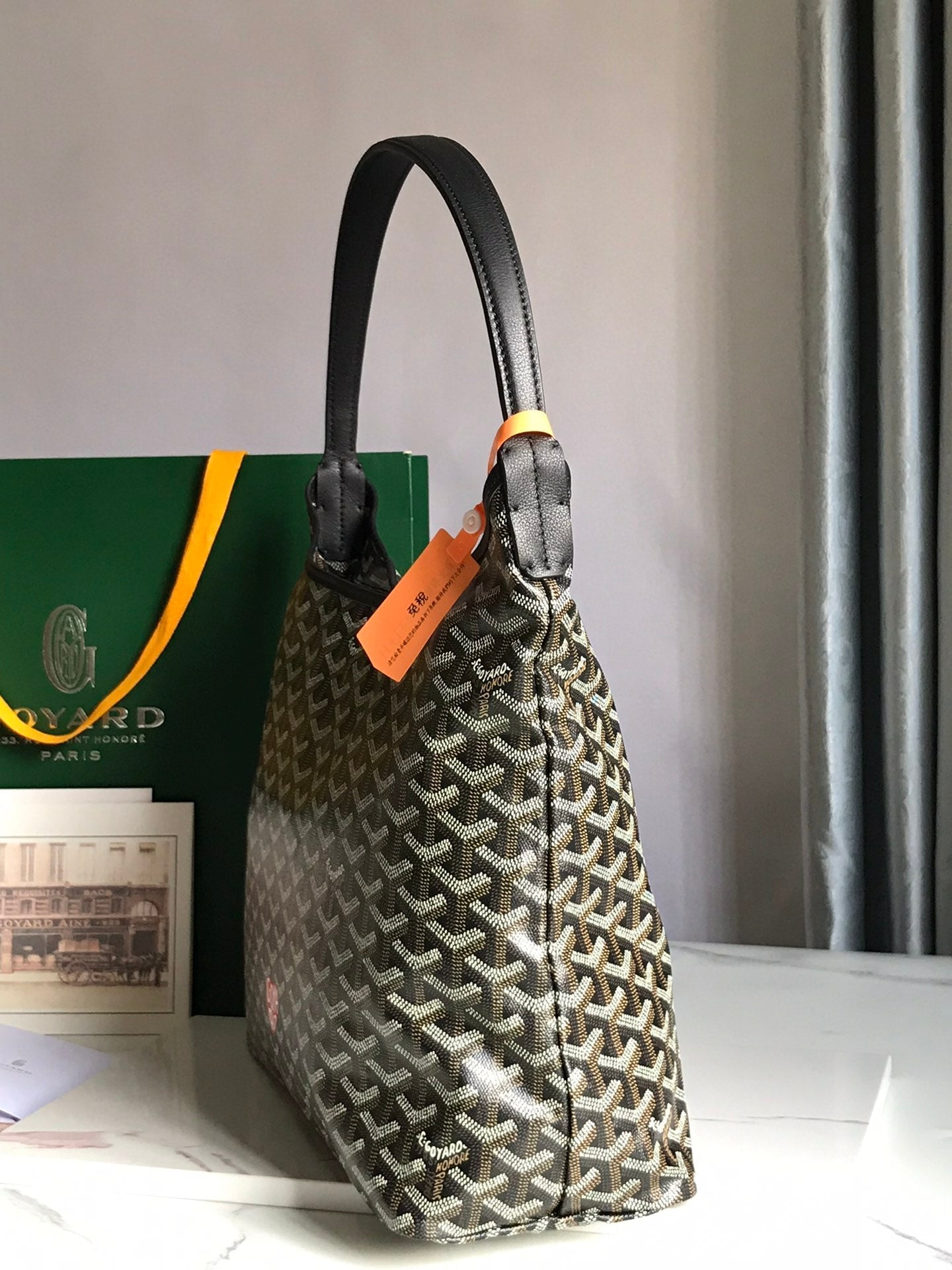 Goyard Hobo Boheme 42Cm Black Canvas