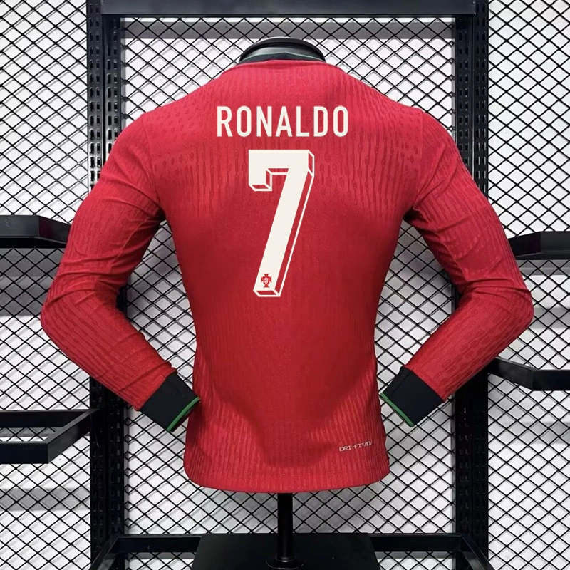 Player 2024-25 Portugal Euro Home Long Sleeves RONALDO BERNARDO G. RAMOS B.FERNANDES PEPE R. LEÃO Football jersey