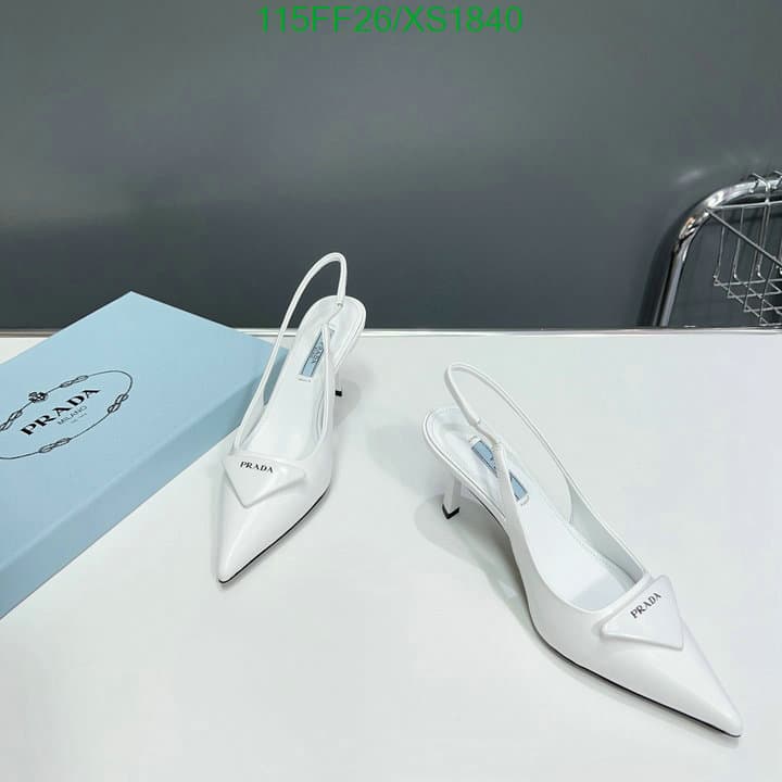 Prada Brushed Leather Slingback Pumps White 1I901M055F0009F075