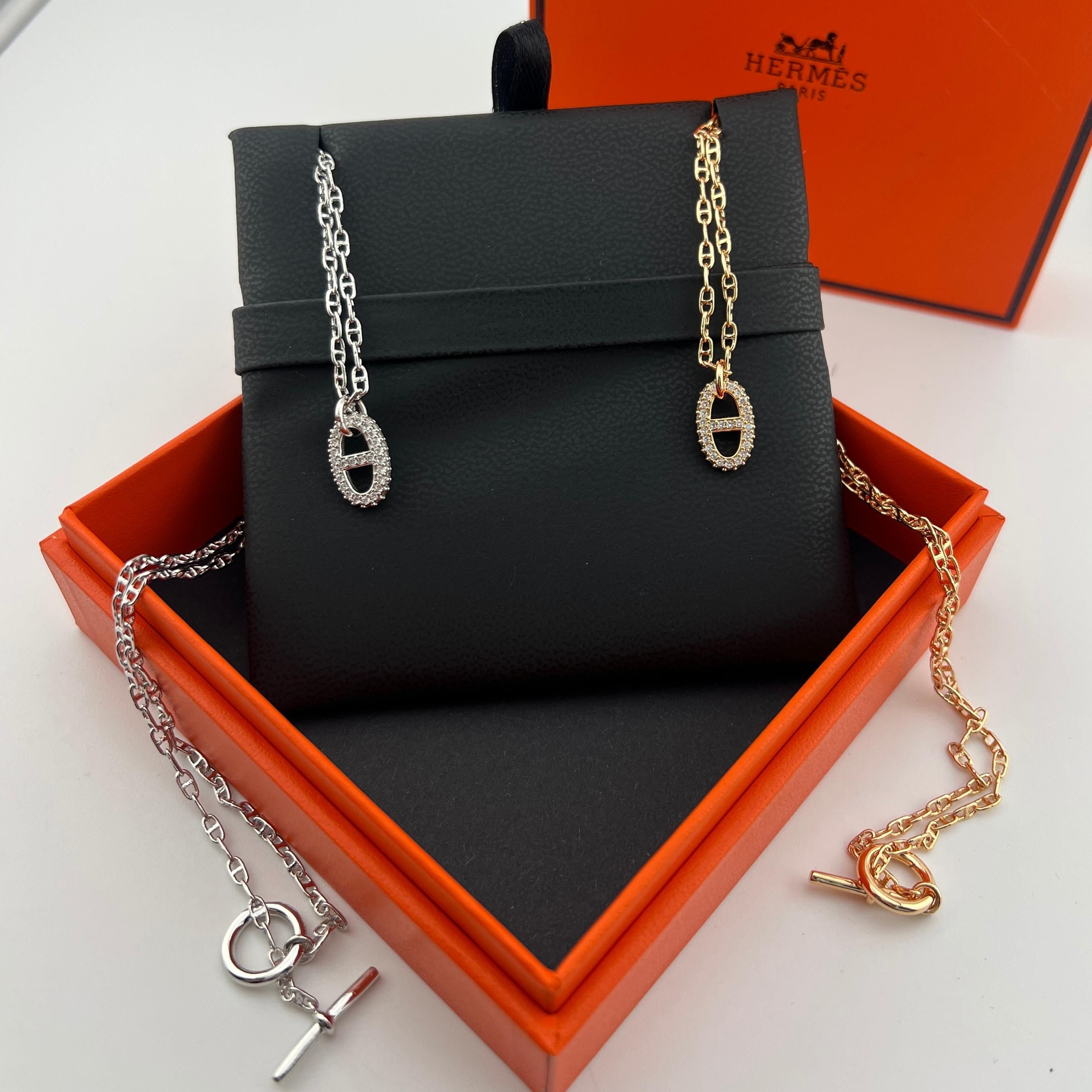 OT buckle pendant necklace