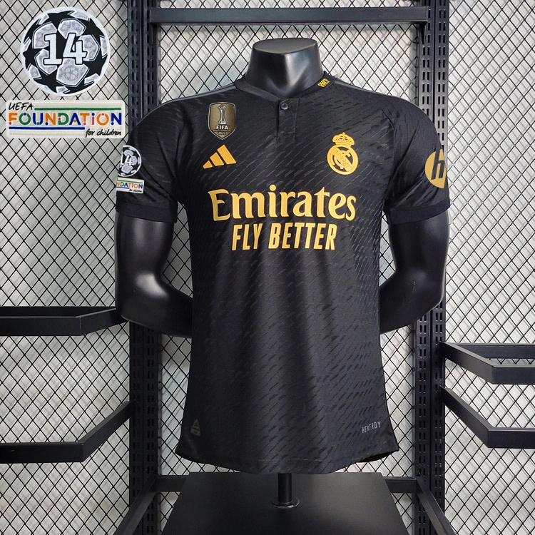 Player 2023-24 Real Madrid Third away VALVERDE MODRIC VINI JR.  BELLINGHAM CARVAJAL Football jersey