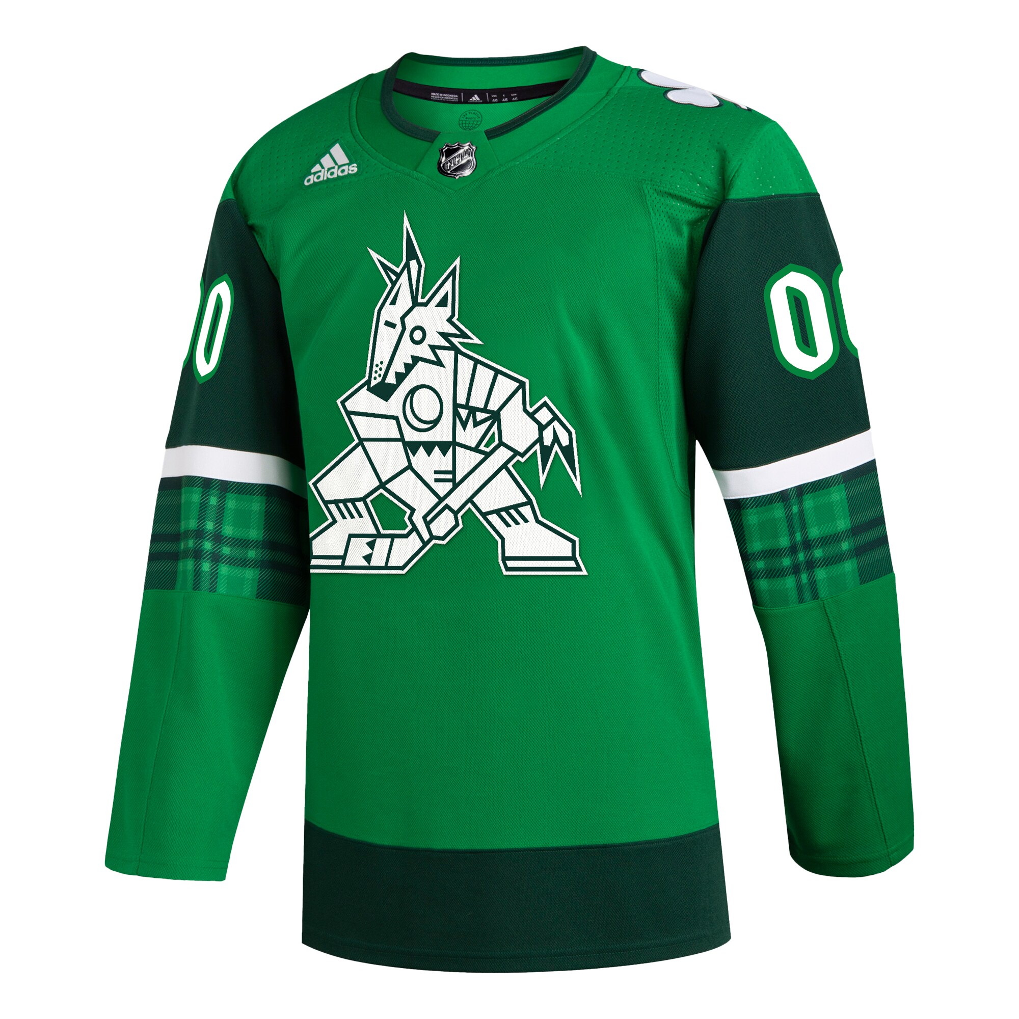Arizona Coyotes adidas St. Patrick’s Day Authentic Custom Jersey – Kelly Green