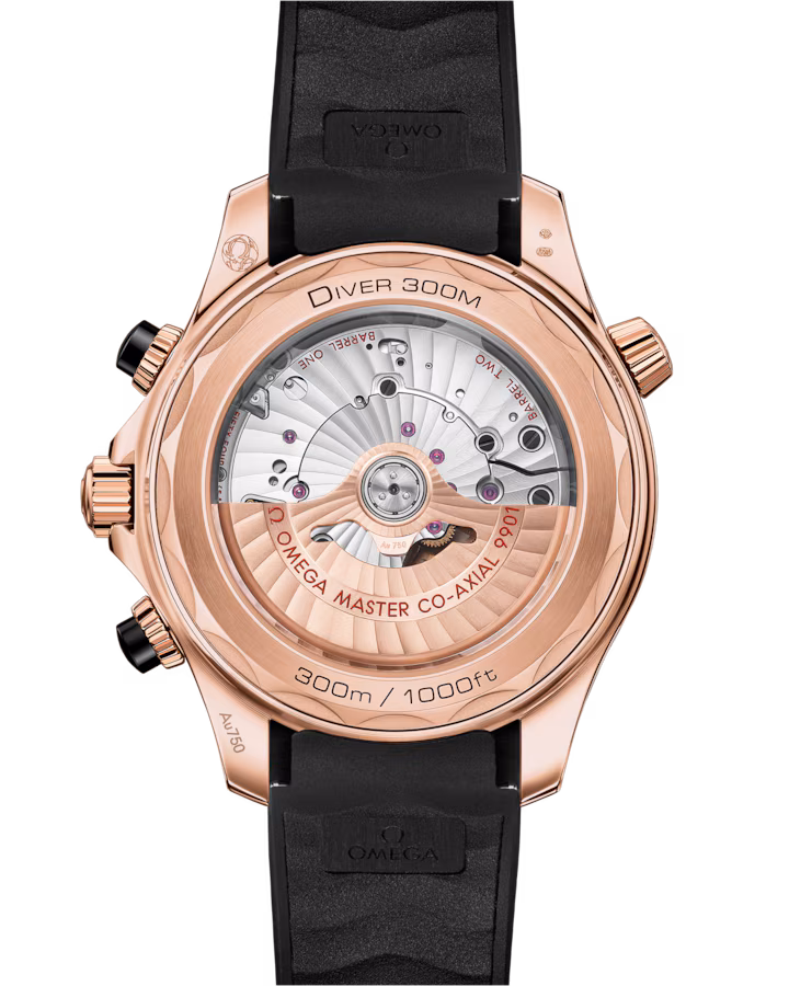 Omega Seamaster Diver 300M 44mm Black Dial Sedna™ 18k Rose Gold Strap 210.62.44.51.01.001
