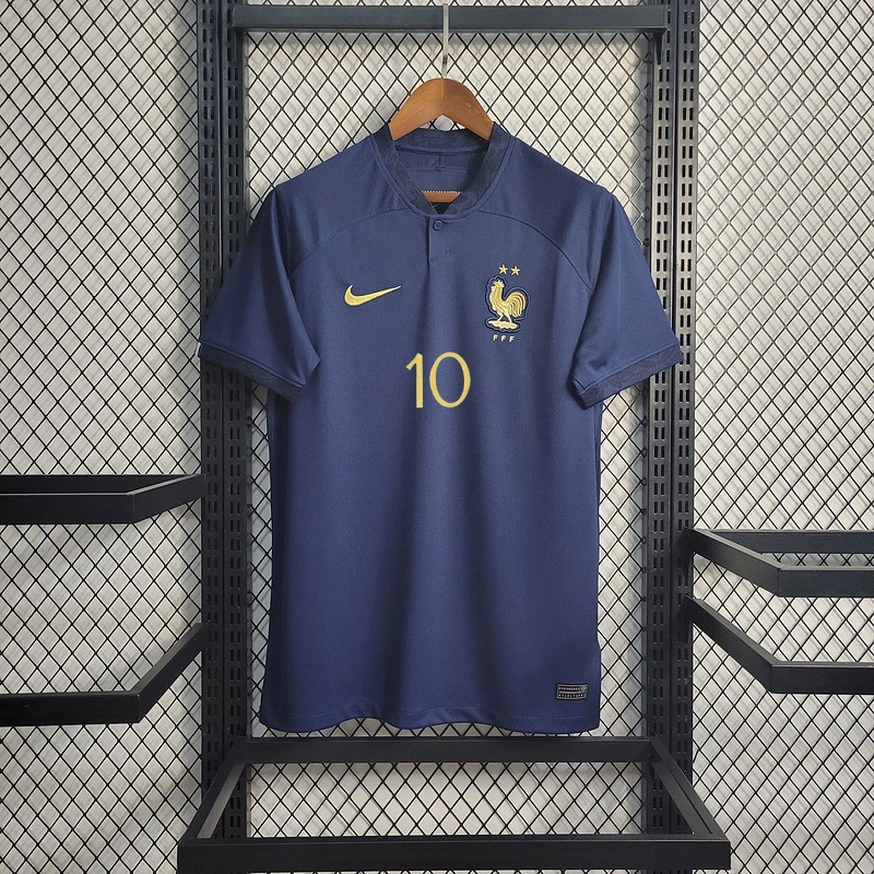 2022 France home Mbappe #10 Griezmann Coman Kante BENZEMA GIROUD Football Jersey