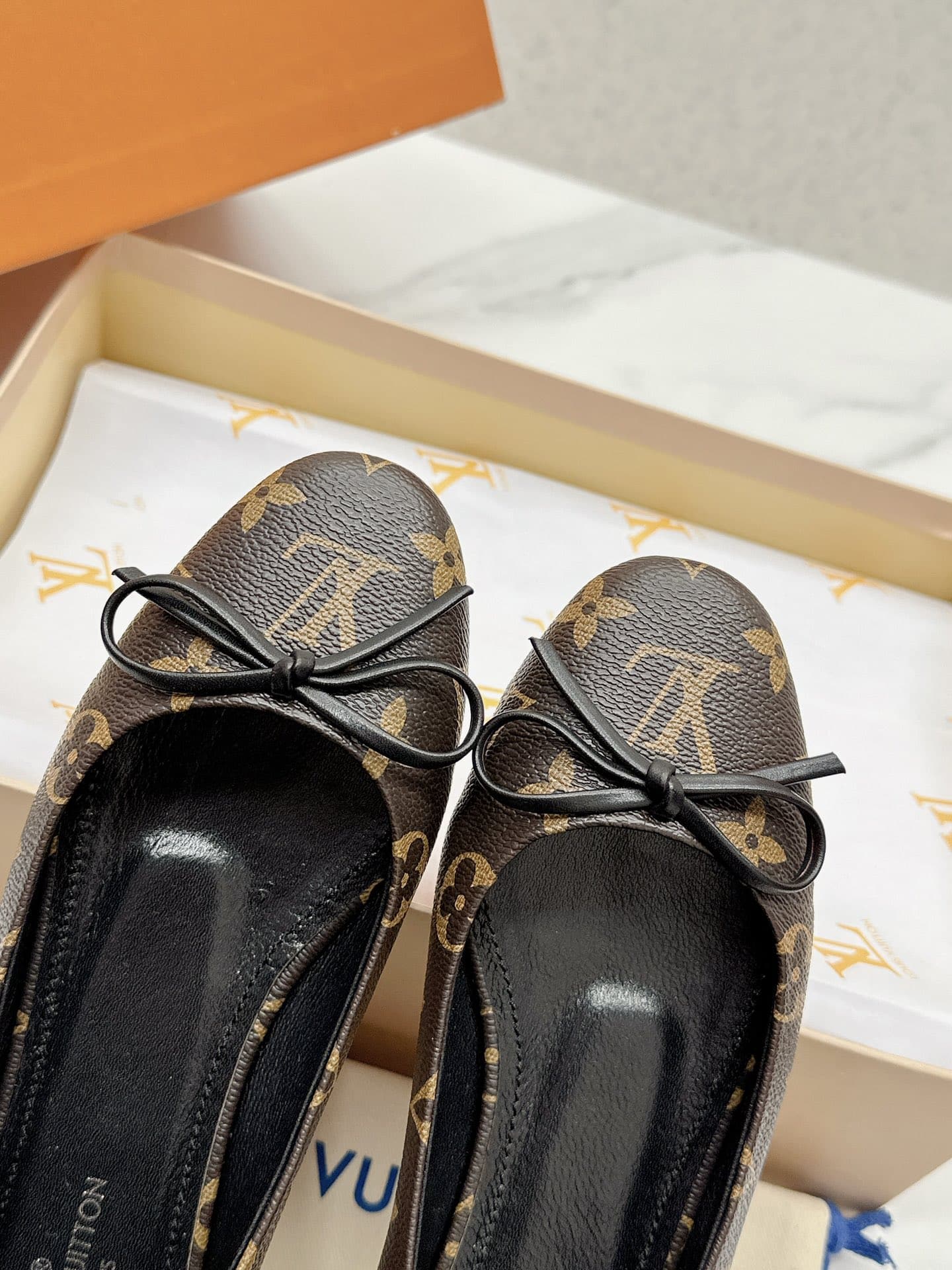 Louis Vuitton Joy Ballerina Flats Monogram Brown