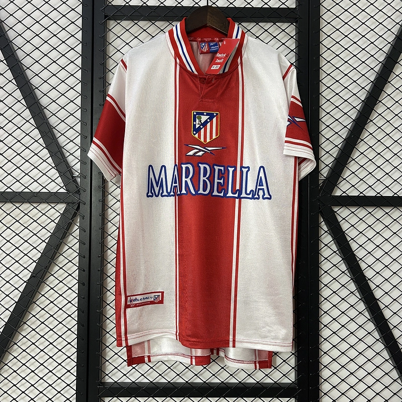 Retro 1999-00 Atletico Madrid Home Football jersey retro