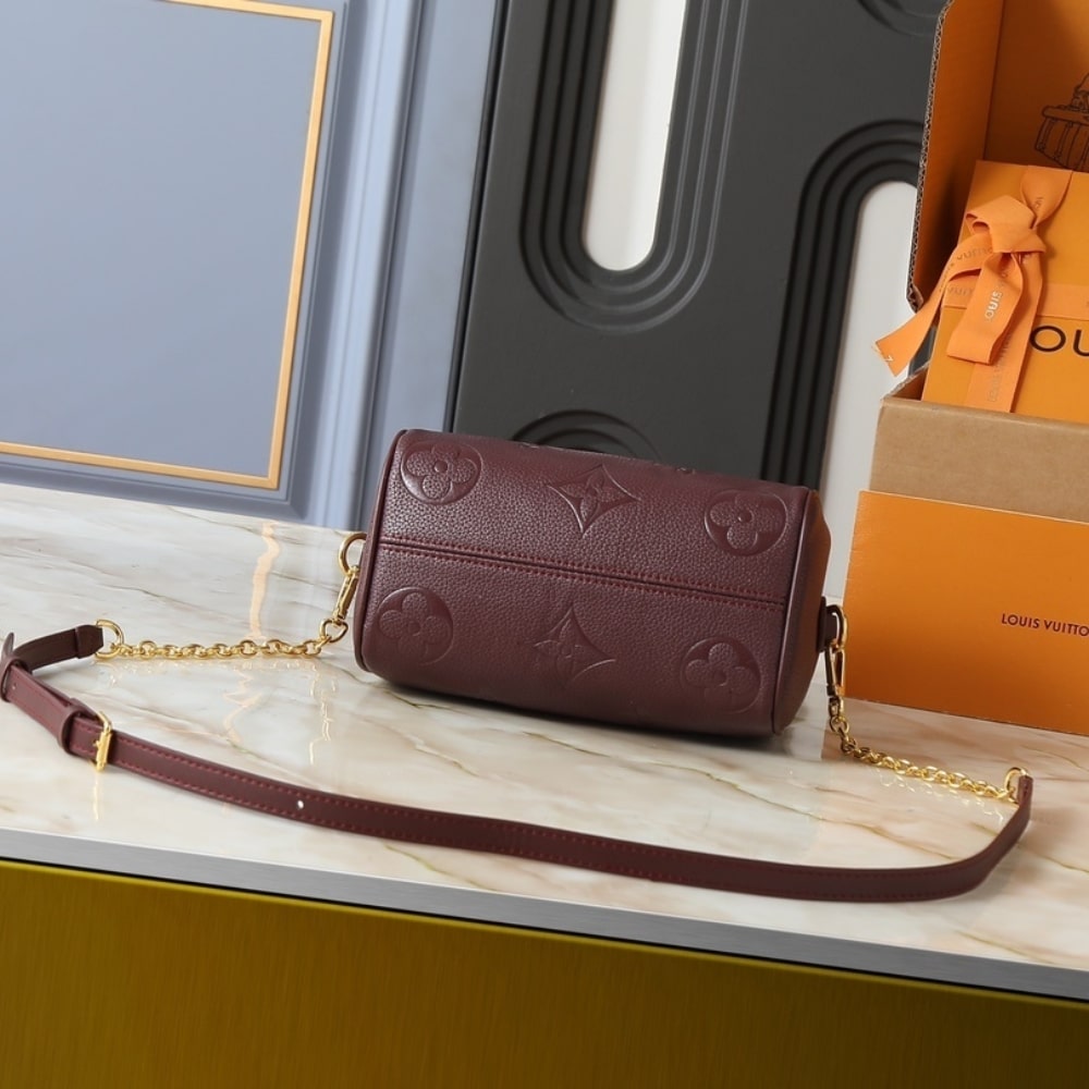 Louis Vuitton Speedy Bandouliere 20 Monogram Empreinte Grenat Red 20Cm M25929