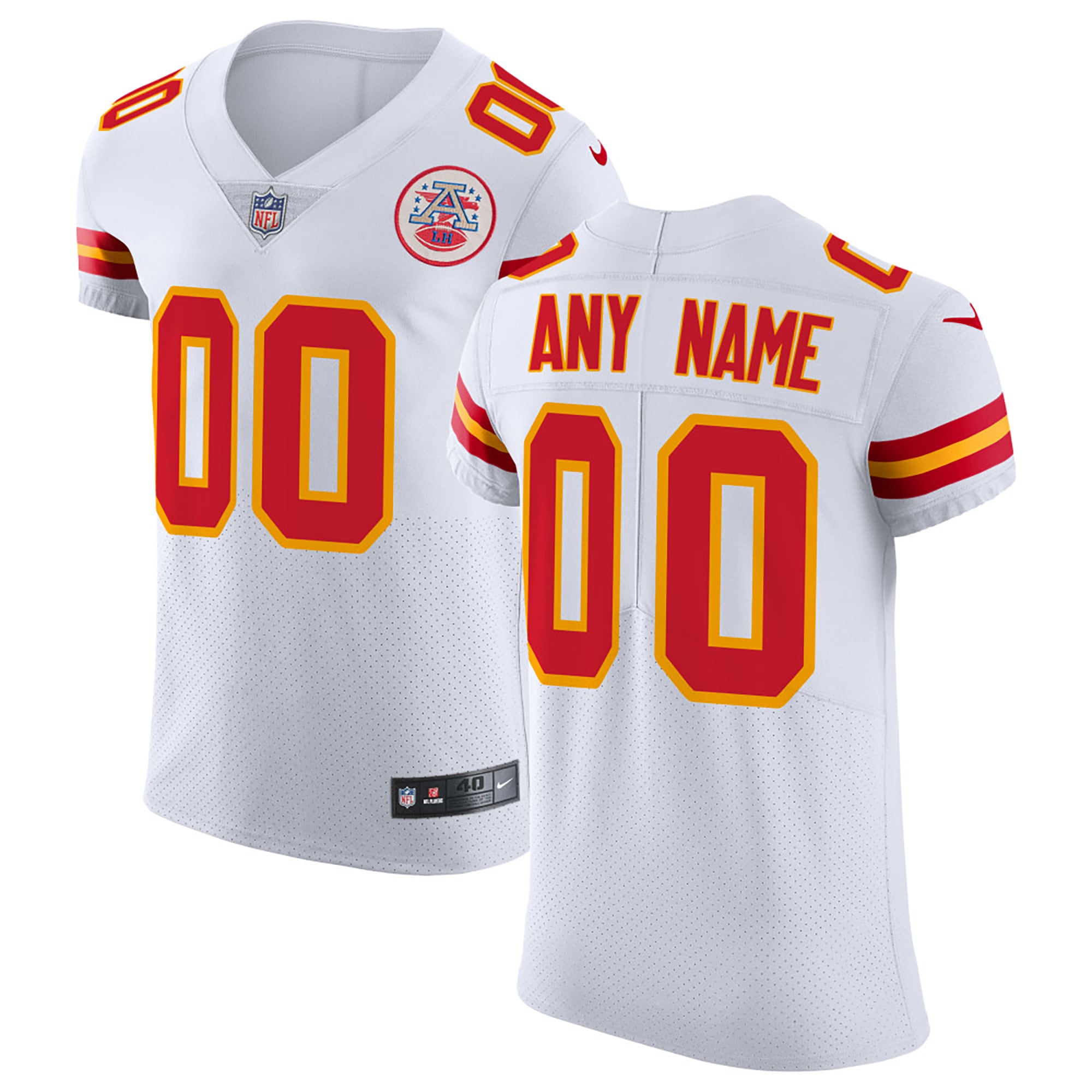 Kansas City Chiefs Nike Vapor Untouchable Elite Custom Jersey - White