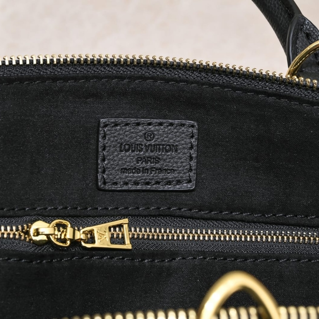 Louis Vuitton Grand Palais Monogram Empreinte Leather Black 34cm M45811