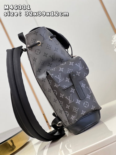 Louis Vuitton Christopher Monogram Eclipse Reverse Black And Grey 45Cm M46331