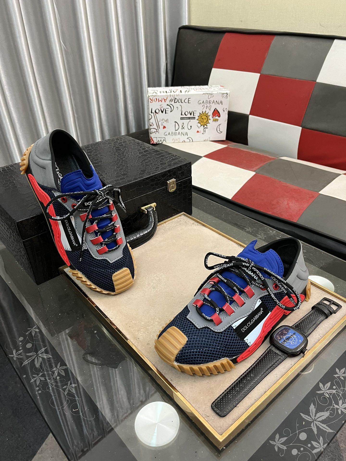 DOLCE & GABBANA Mixed-materials NS1 slip-on sneakers