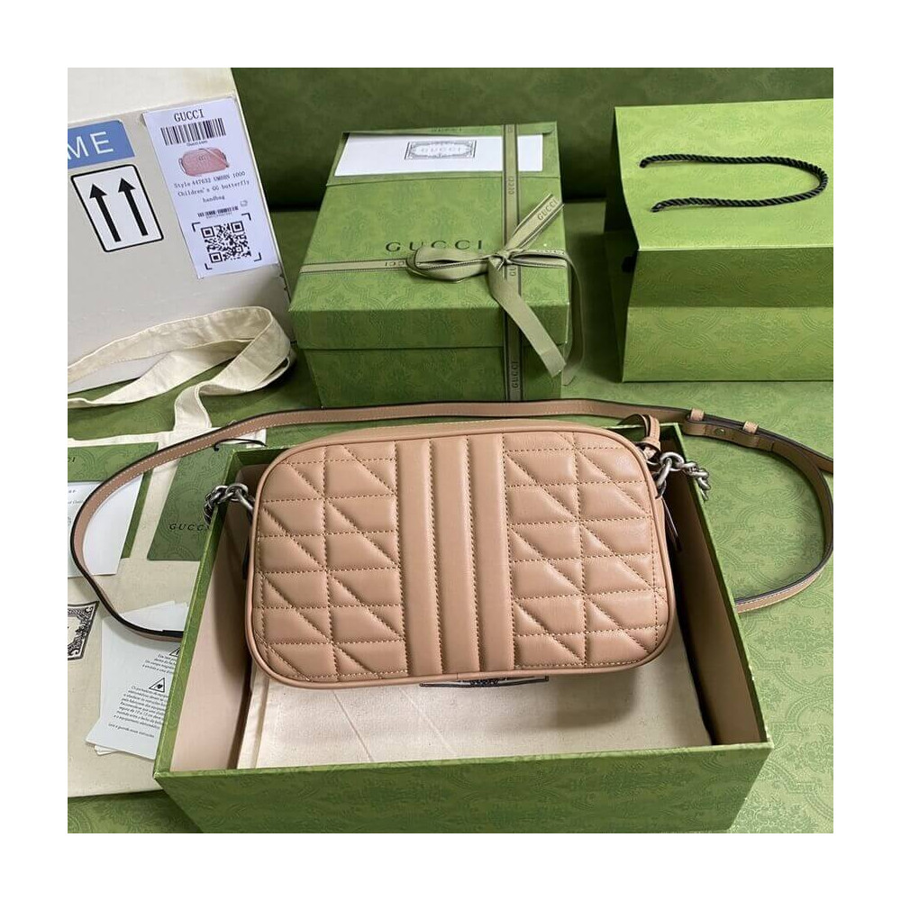 Gucci GG Marmont Small Shoulder Bag Rose Beige