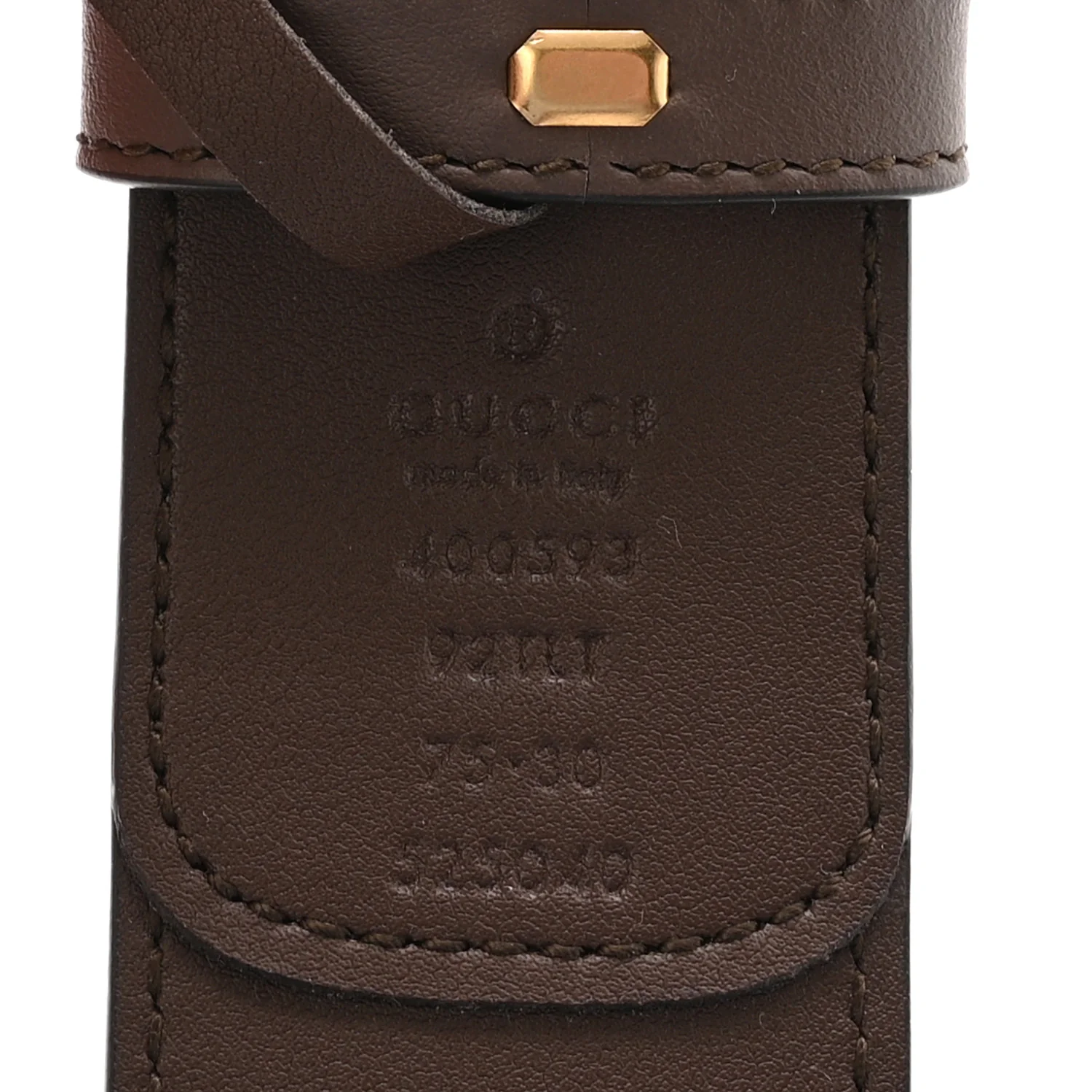 GG Supreme Monogram Matte Plutone Calfskin Double G 40mm Belt 75 30 Beige Ebony New Acero