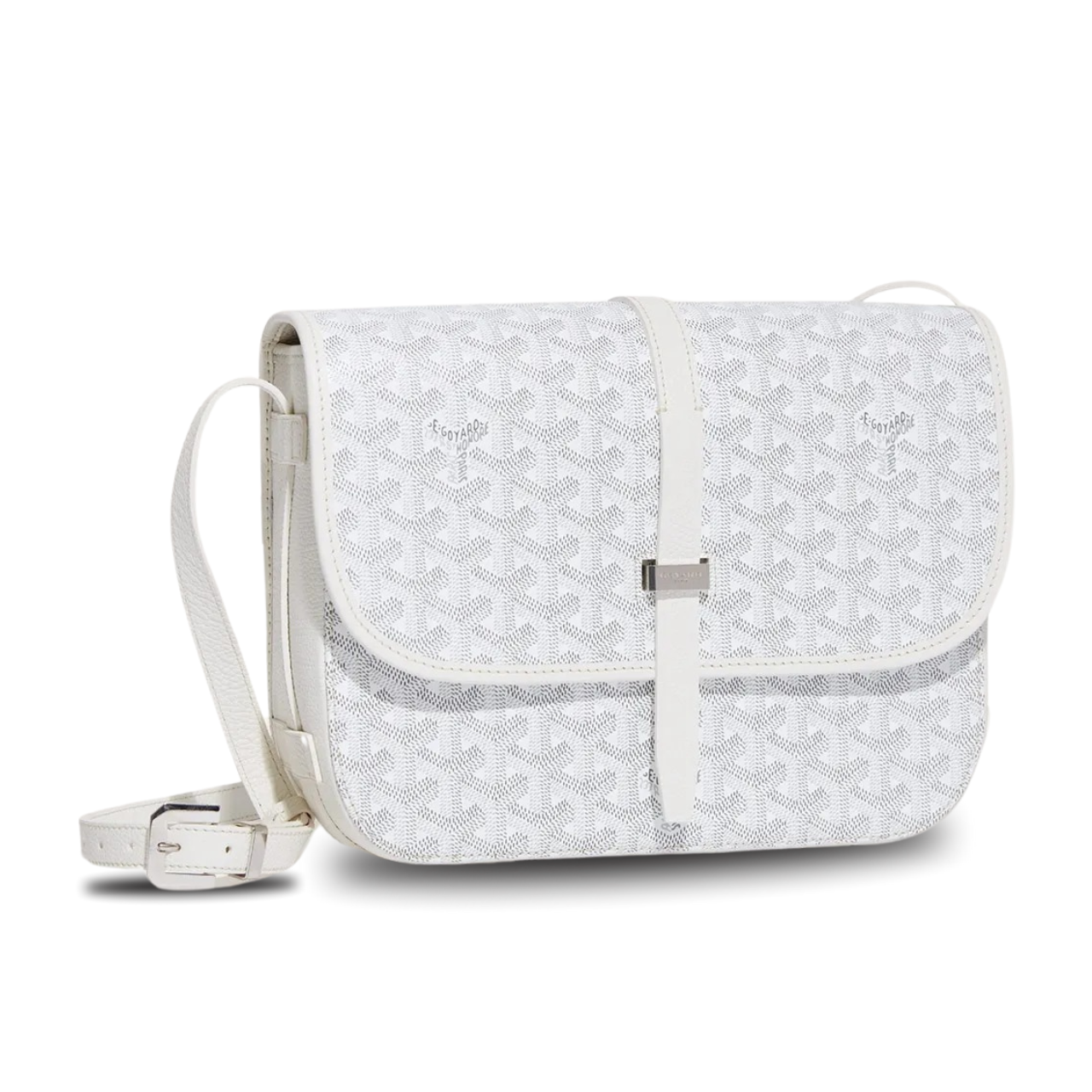 Goyard Belvedere Mm Bag 28Cm White Canvas