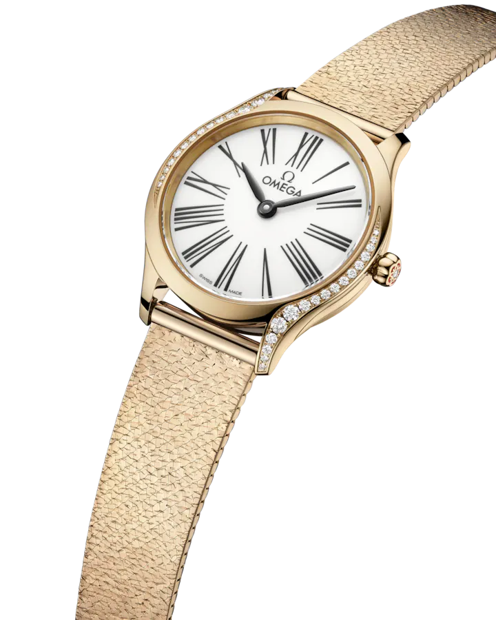 Omega De Ville Mini Trésor 26mm White Dial with Diamonds Moonshine™ 18k Rose Gold Bracelet 428.55.26.60.04.001