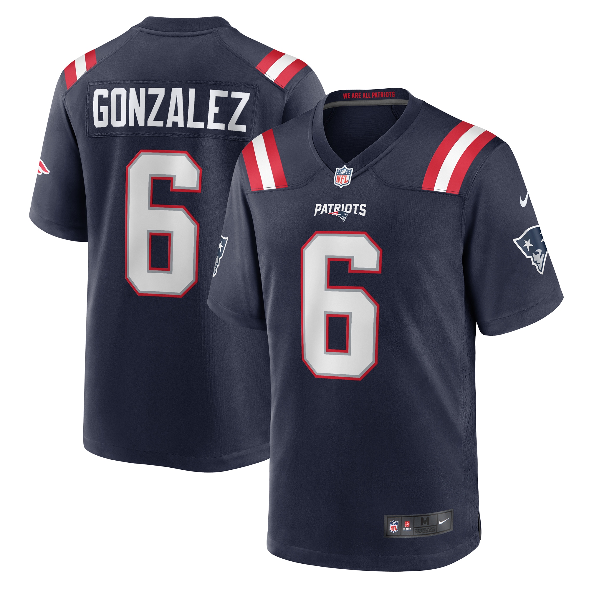 Christian Gonzalez New England Patriots Nike Youth Game Jersey - Navy