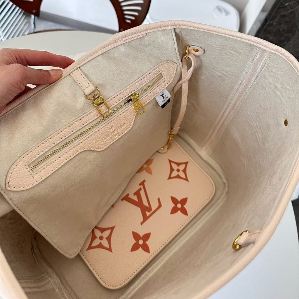 Louis Vuitton Neverfull MM Bag Beige Clair 33cm M46516