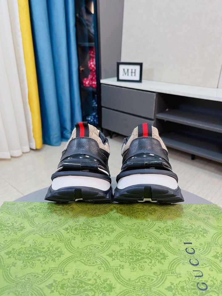 Gucci Gc Rhython Leather Sneaker Black