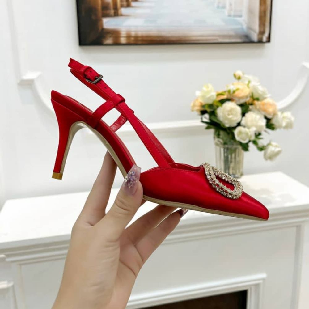 Valentino Garavani Vlogo Signature Patent Slingback Pump Red