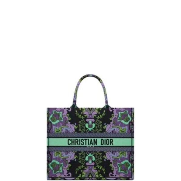 DIOR 41CM BOOK TOTE MULTICOLOR DIOR INDIAN PURPLE EMBROIDERY M1286ZESKM19E