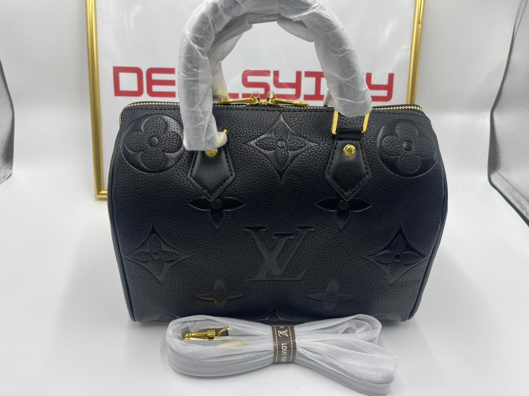 Louis Vuitton Speedy Bandoulière 25 Monogram Empreinte Tourterelle Black 25cm M59273