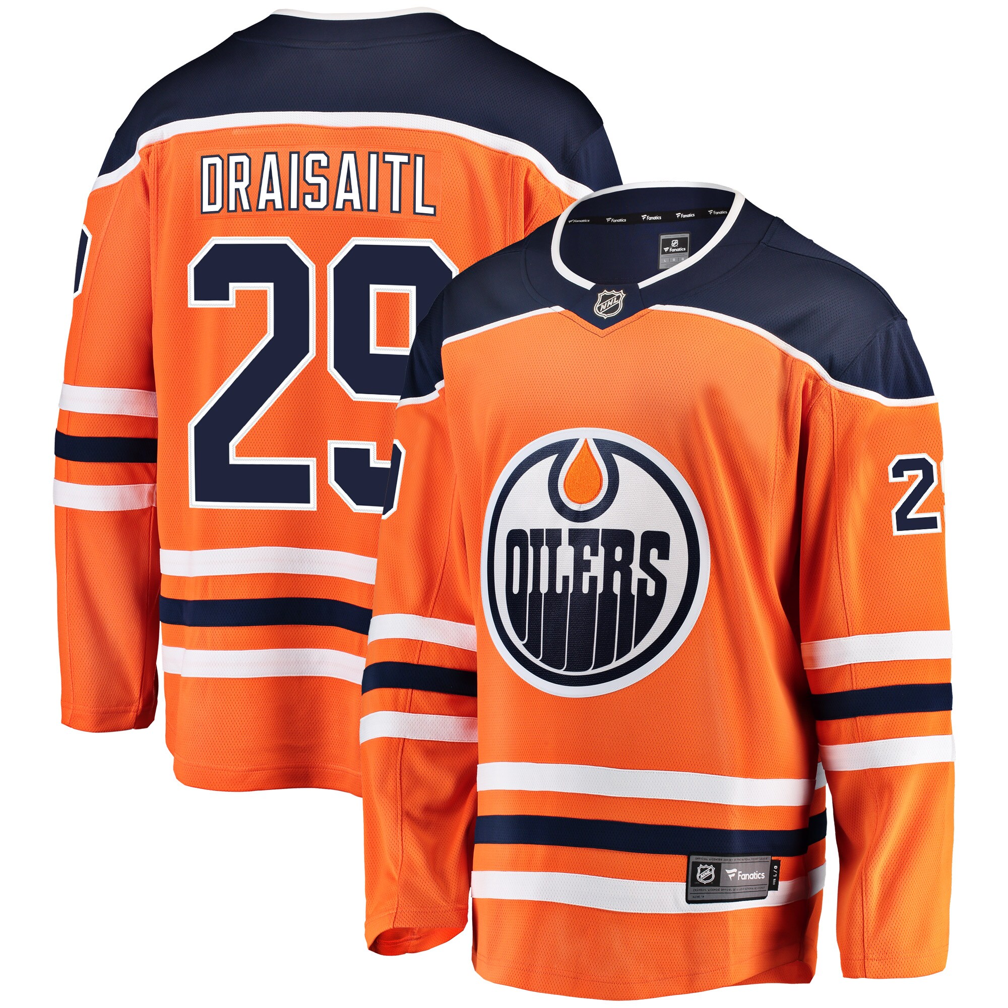 Leon Draisaitl Edmonton Oilers Fanatics Breakaway Player Jersey – Orange
