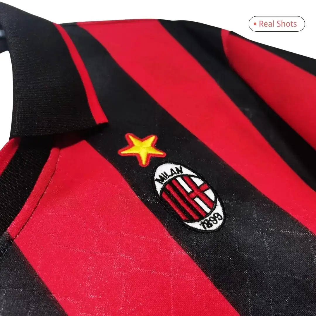 AC Milan 1995/96 Home Retro Soccer Jersey