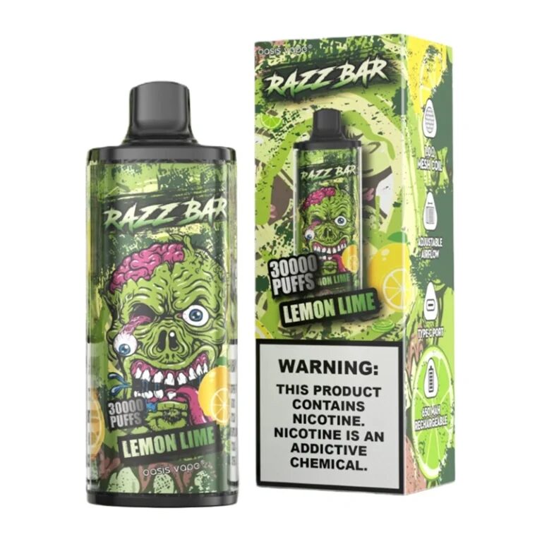 Razz Bar 30000 30K Puffs Disposable Vape | Long Lasting Rechargeable Vape with Adjustable Airflow