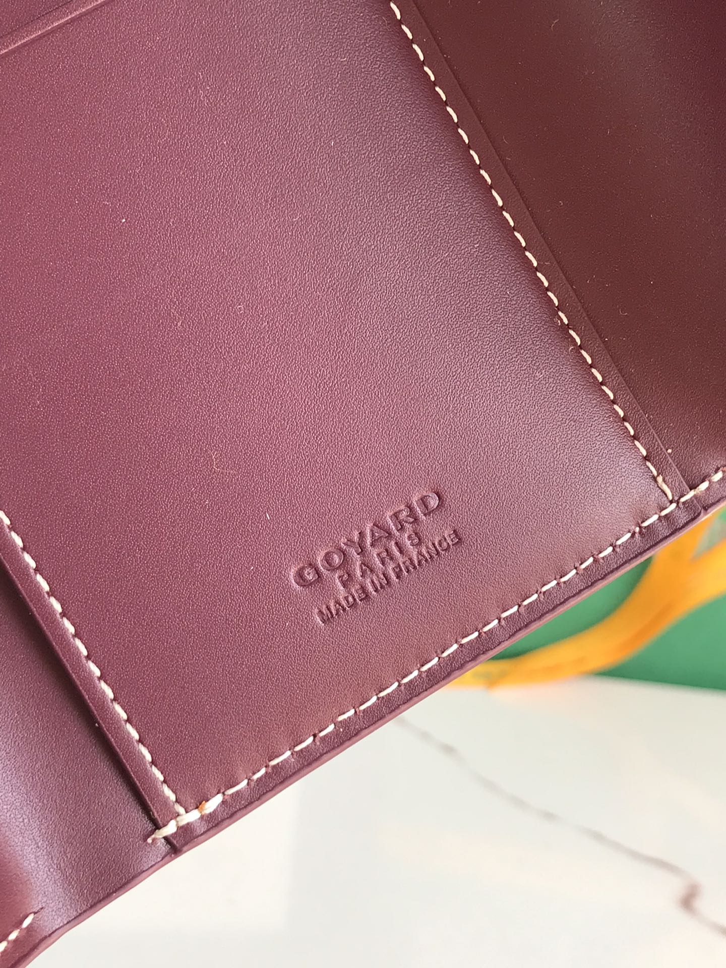 Goyard Saint-Gabriel Wallet 12 Cm Wine Red Calfskin And Goyardine Canvas 12cm