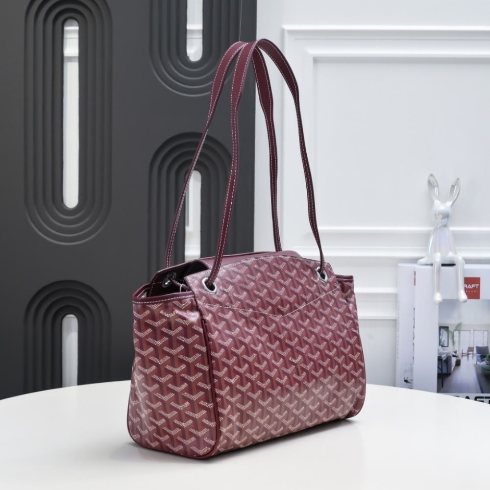 GOYARD ROUETTE SOUPLE BAG BURGUNDY 31CM