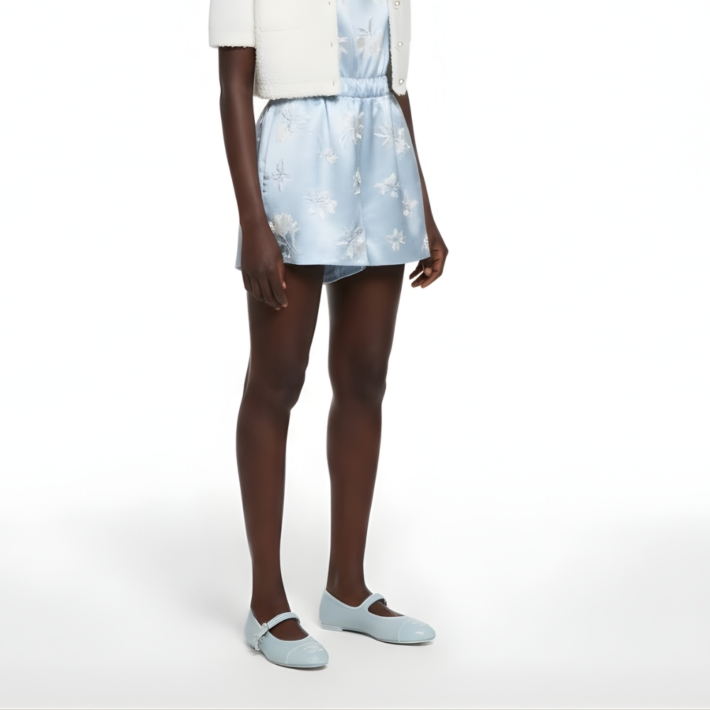 Chanel Mary Jane Ballet Flat Light Blue