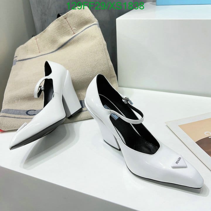 Prada Modellerie Leather Mary Jane Pumps In Nero White