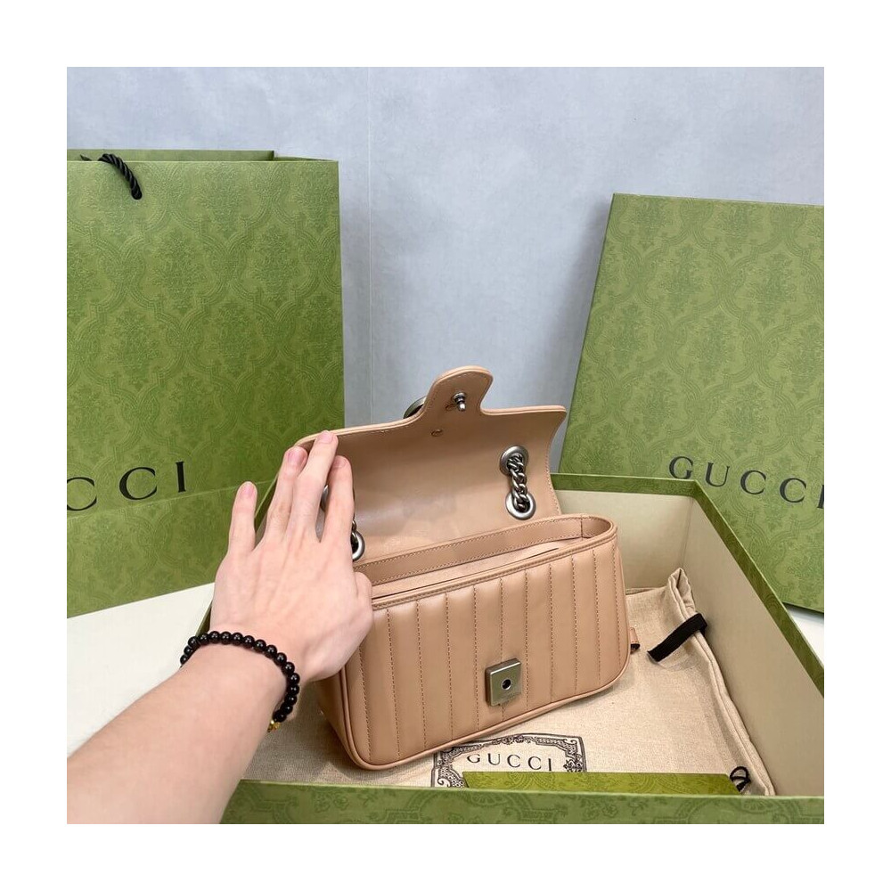 Gucci GG Marmont Mini Shoulder Bag Beige