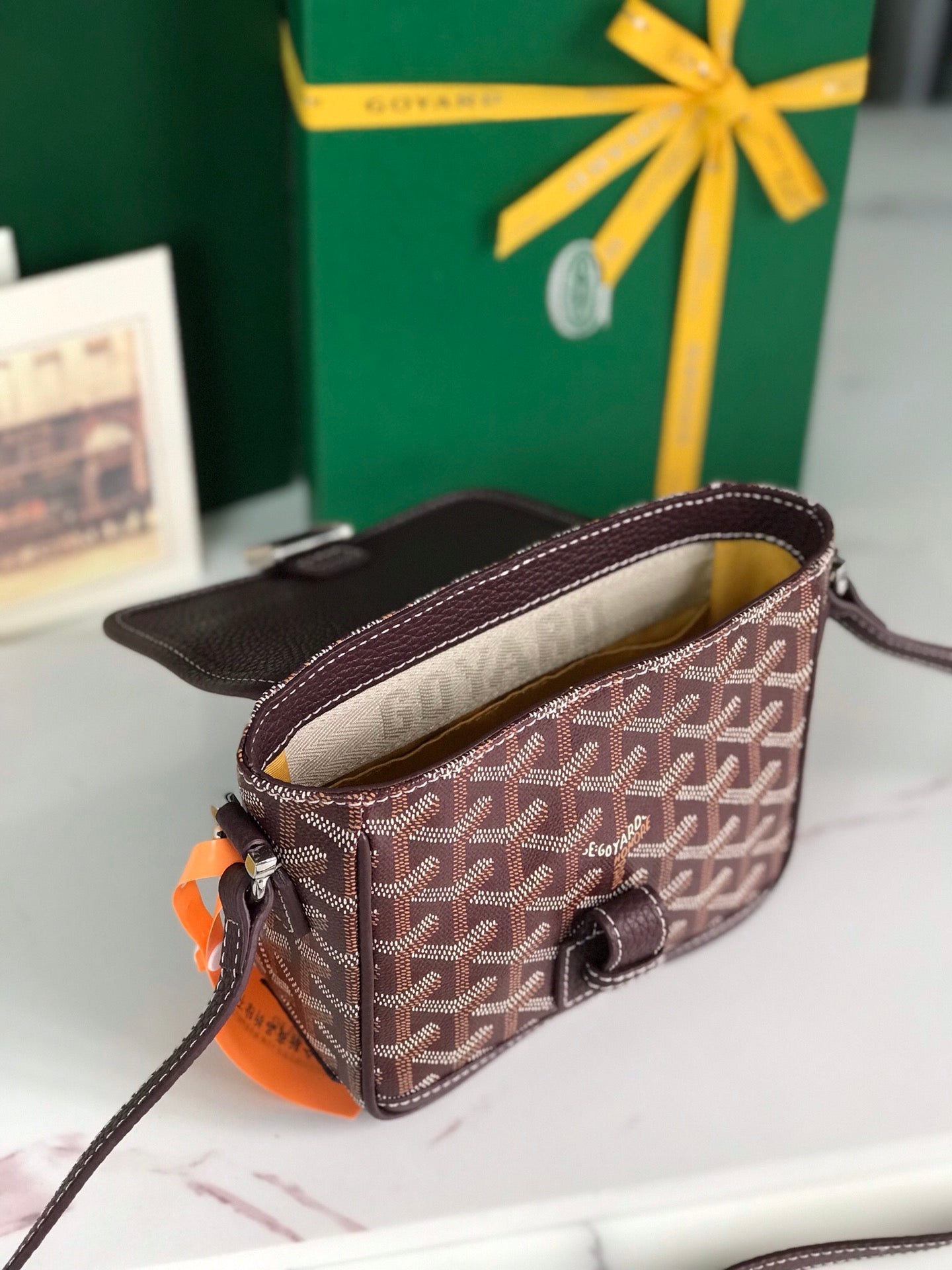 Goyard Grand Bleu 16 Cm Wine Red Goyardine Canvas And Lambskin