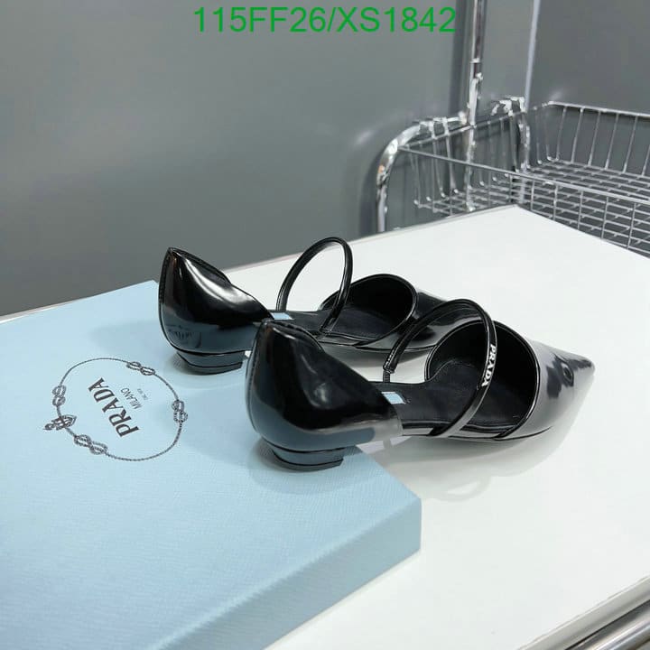 Prada Leather Ballet Flats Black