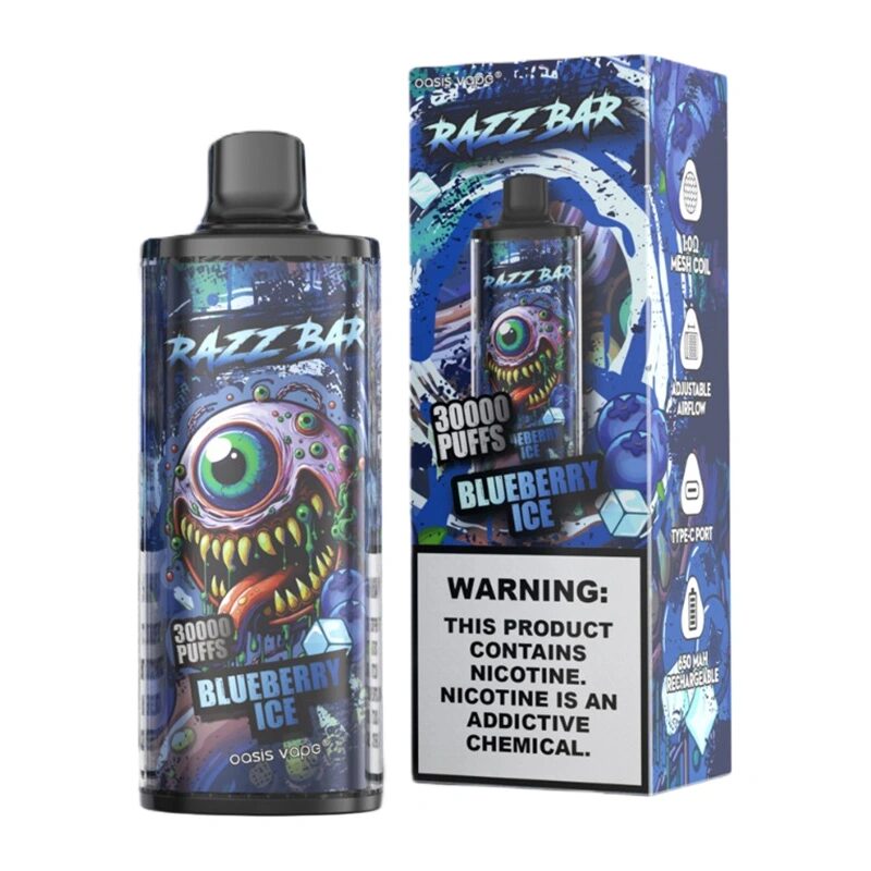 Razz Bar 30000 30K Puffs Disposable Vape | Long Lasting Rechargeable Vape with Adjustable Airflow